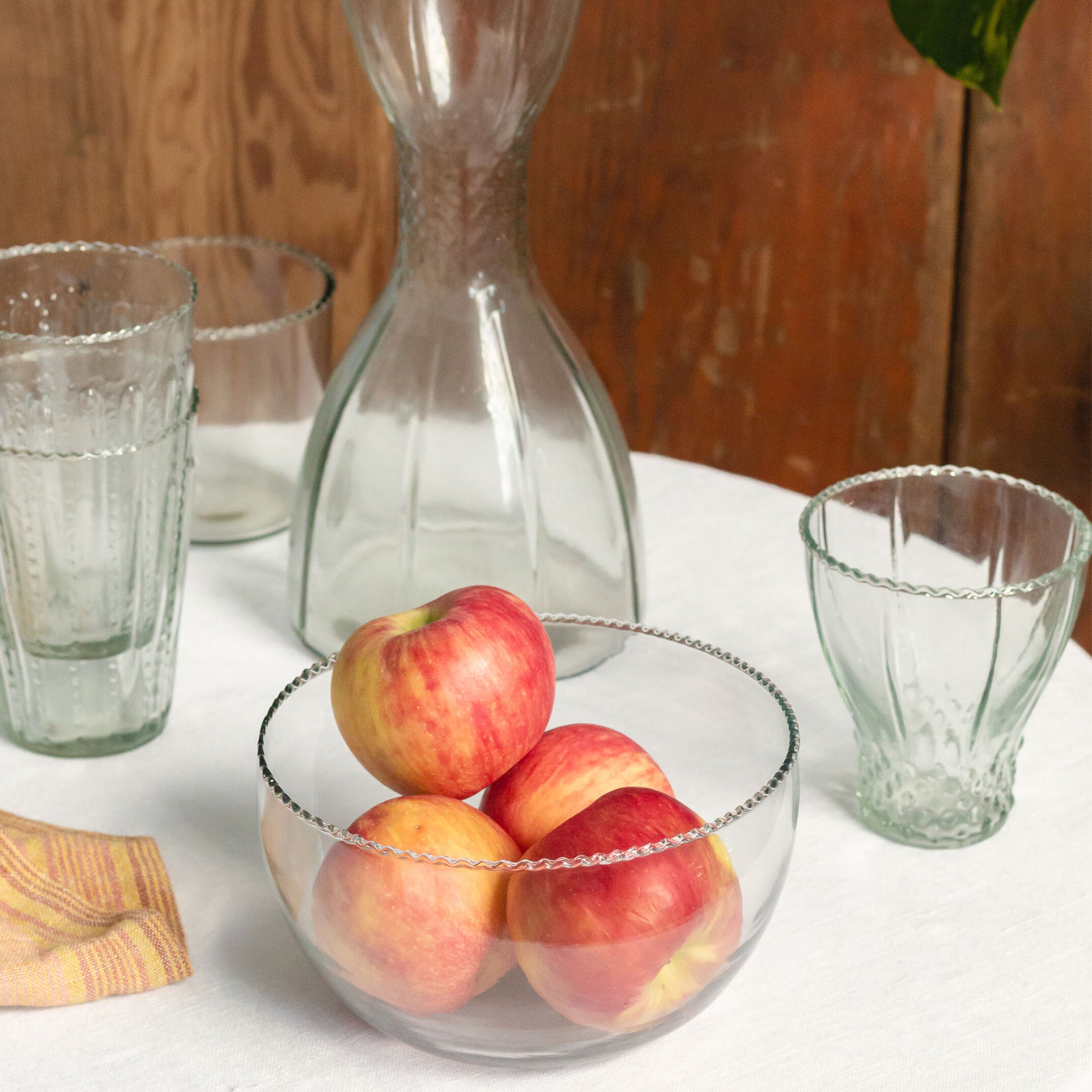 Ruffle Glass Tumbler, Set of 4